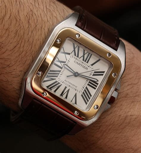 cartier santos 100 in house movement|cartier santos 100 review.